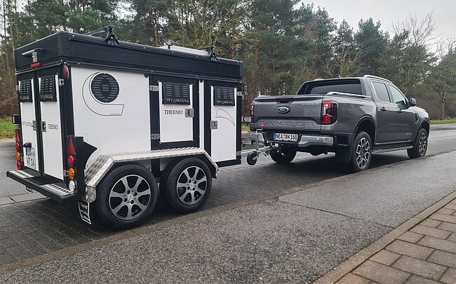 Hundeanhänger in Sondergröße