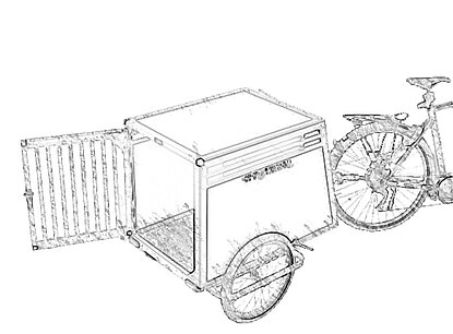 Fahrradanhänger für 1 Hund